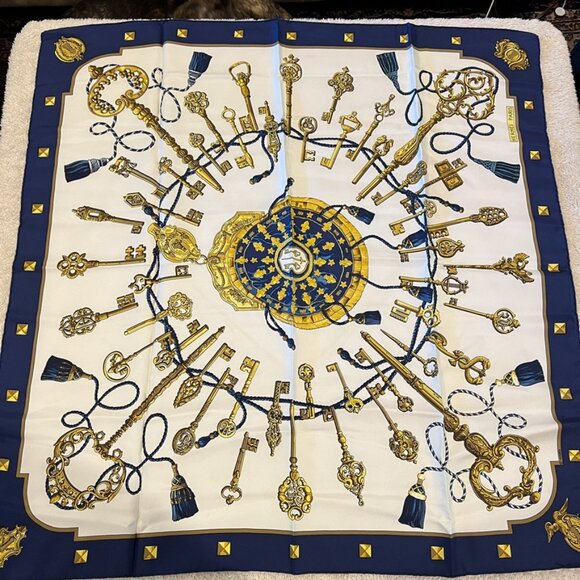 Hermes Accessories - Hermes Silk Scarf Keys Les Cles